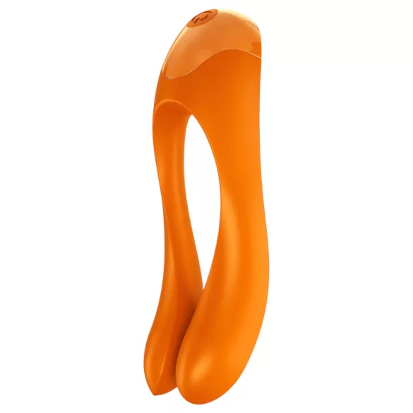 Satisfyer Candy Cane - vibromasseur double étanche rechargeable - orange
