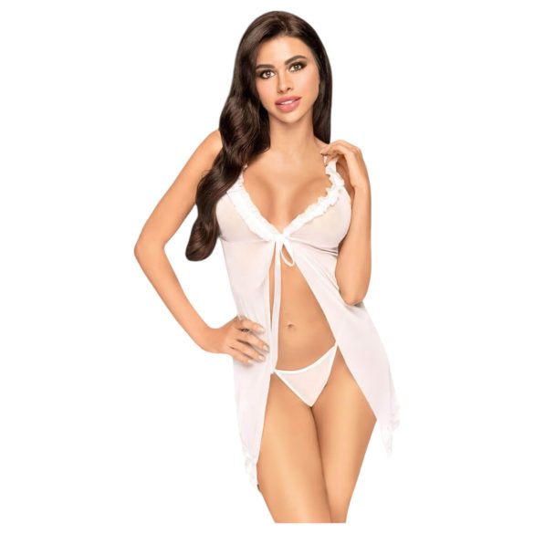 Penthouse After Sunset - babydoll et string transparents (blanc) - L/XL
