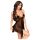 Penthouse - babydoll sexy avec roses - ensemble lingerie noire