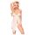 Penthouse Sweet Beast - ensemble babydoll rosé (blanc) - M/L