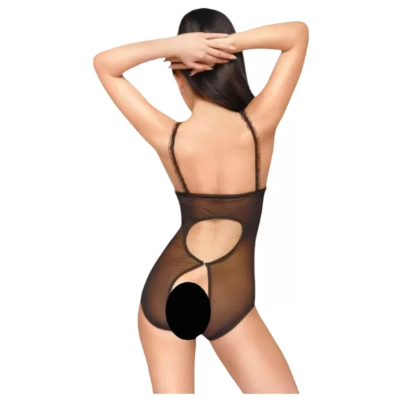 Penthouse Turned on - body en dentelle ouvert - noir - L/XL