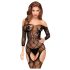 Penthouse Top-Notch - ensemble résille ouvert (noir)