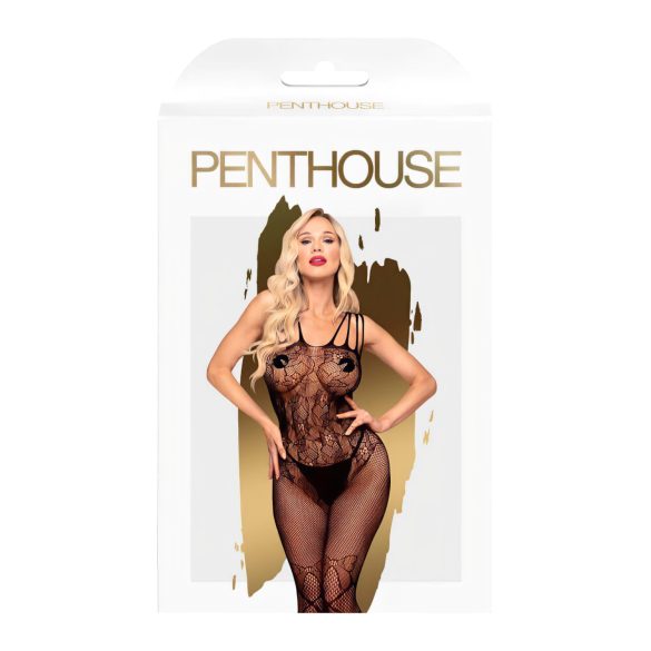 Penthouse Dirty Mind - combinaison résille ouverte - noir