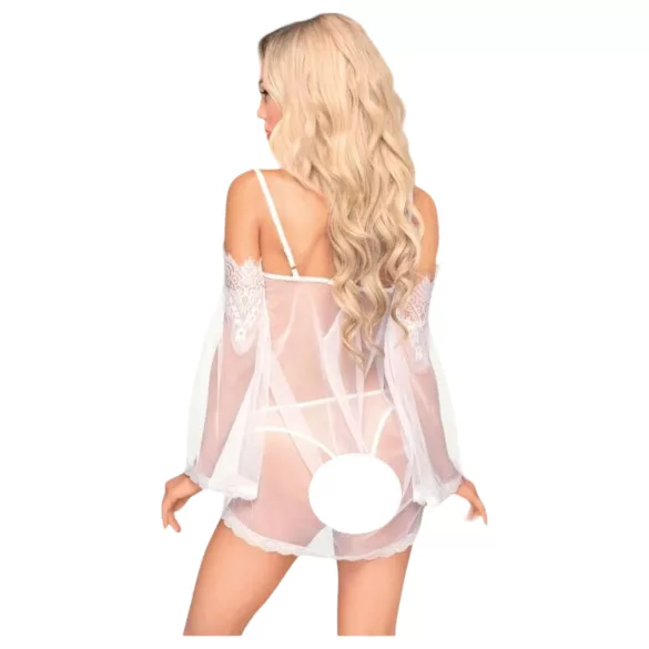 Penthouse - ensemble lingerie épaules dénudées en dentelle - blanc