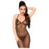 Penthouse Love on Fire - Robe longue scintillante et transparente avec string (noir) - M/L