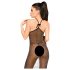 Penthouse Love on Fire - Robe longue scintillante et transparente avec string (noir) - M/L