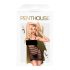 Robe Sexy Penthouse Ecstasy Queen - résille rayée (noir)