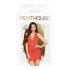 Penthouse Earth-shaker - Ensemble rouge à bretelles sensuelles - M/L