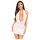 Penthouse Heart Robe - Robe à col licou et string (blanc)