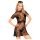 Penthouse Poison Cookie - robe dentelle, string et ornement cheveux (noir)