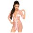 Robe satin & string Penthouse Midnight Mirage (rose) - XL