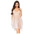 Poupée Sexy Penthouse - robe en dentelle et tanga (blanc)