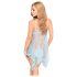 Penthouse Naughty Doll - robe dentelle & tanga (bleu)