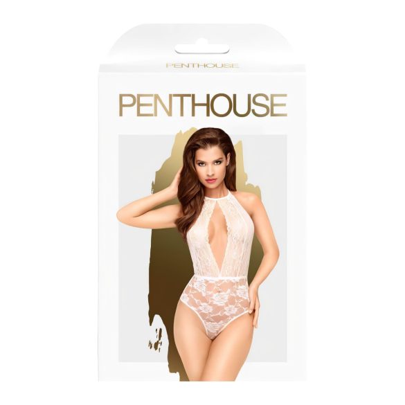 Penthouse - body col montant - blanc - lingerie sexy - L/XL