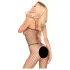 Penthouse - body résille ouvert - combinaison noire - XL