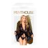 Penthouse Hypnotic Power - ensemble dentelle peignoir court et string (noir) - XL