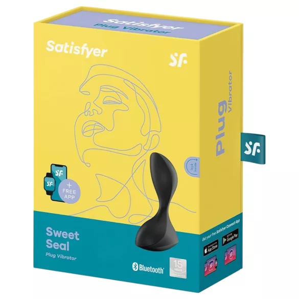 Satisfyer Sweet Seal - Vibromasseur anal connecté à une application (noir)