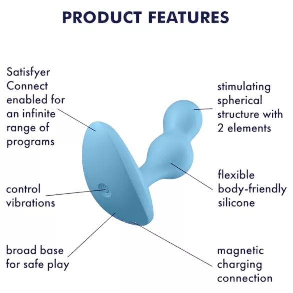 Satisfyer Deep Diver - Plug anal vibrant contrôlé par application (bleu)