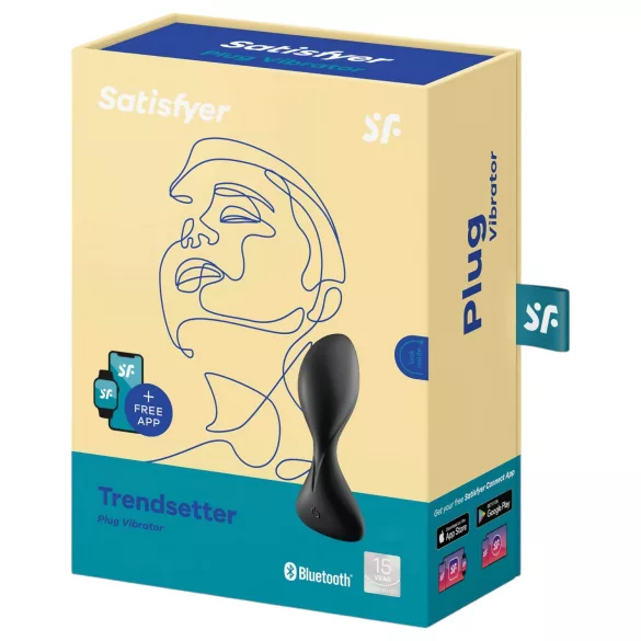 Satisfyer Trendsetter - Vibromasseur anal commandé par application (noir)