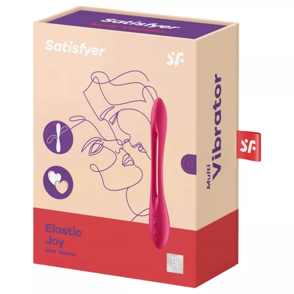 Satisfyer - vibromasseur couple flexible rechargeable - silicone rouge
