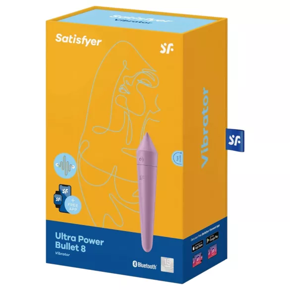 Satisfyer Ultra Power Bullet 8 - Vibromasseur contrôlé par application (violet)