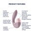 Satisfyer Supernova - Vibrateur 2en1 à ondes d'air rechargeable (rose)