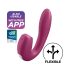 Satisfyer Sunray - vibromasseur 2en1 à ondes d'air (rouge)