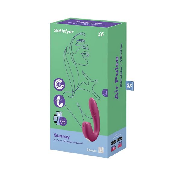 Satisfyer Sunray - vibromasseur 2en1 à ondes d'air (rouge)