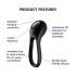 Satisfyer Majestic Duo - anneau pénien rechargeable waterproof (noir)