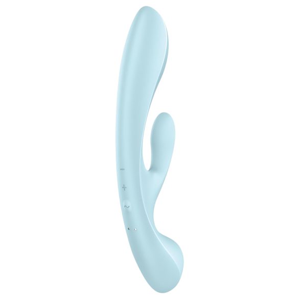Satisfyer Triple Oh - stimulateur clitoridien rechargeable avec bras - bleu