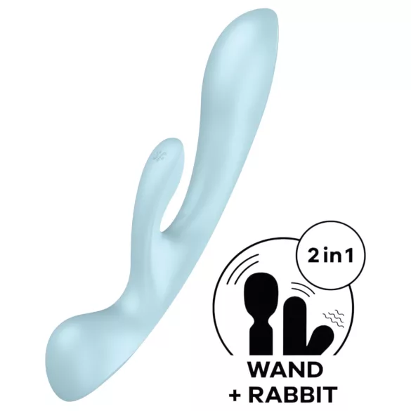 Satisfyer Triple Oh - vibromasseur rechargeable à bras clitoridien (bleu)