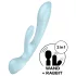 Satisfyer Triple Oh - vibromasseur rechargeable à bras clitoridien (bleu)