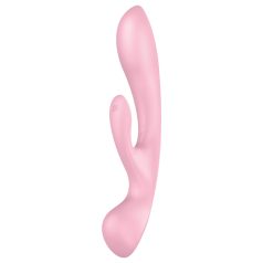   Satisfyer Triple Oh - Vibromasseur Rechargeable avec Bras Clitoridien (Rose)