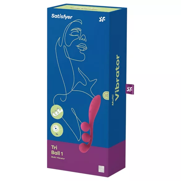 Satisfyer Tri Ball 1 - vibromasseur multifonction rechargeable (rouge)