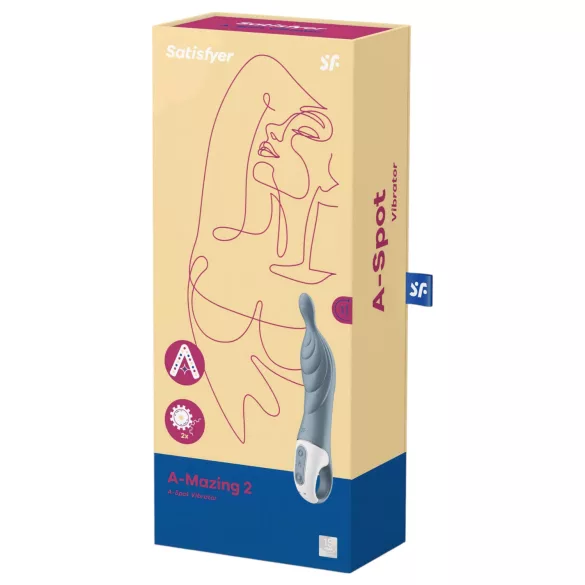 Satisfyer A-Mazing 2 - vibromasseur rechargeable pour point A (gris)