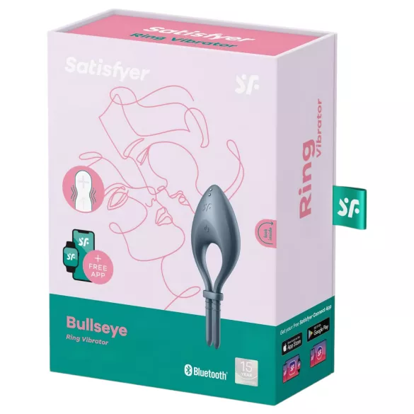 Satisfyer Bullseye - Anneau pénien vibrant contrôlé par application, pour hommes (gris)