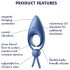 Satisfyer Sniper - anneau vibrant rechargeable (bleu)