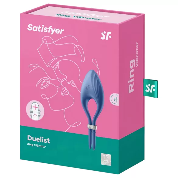 Satisfyer Duelist - anneau pénien vibrant rechargeable (bleu)