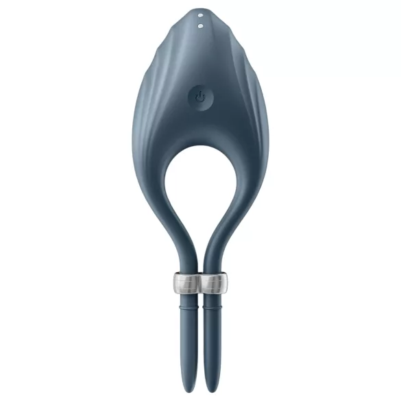 Satisfyer Duelist - anneau pénien vibrant rechargeable - silicone gris