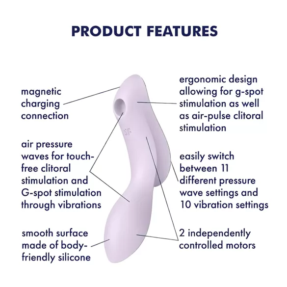 Satisfyer Curvy Trinity 2 - stimulateur clitoridien et vibromasseur 2en1