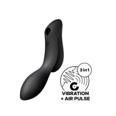   Satisfyer Curvy Trinity 2 - Vibrateur 2 en 1 à ondes pulsées (noir)