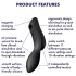Satisfyer Curvy Trinity 2 - stimulateur succion et vibration 2en1 - noir