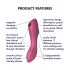 Satisfyer Curvy Trinity 3 - Vibration onduleuse 2-en-1 (rouge)
