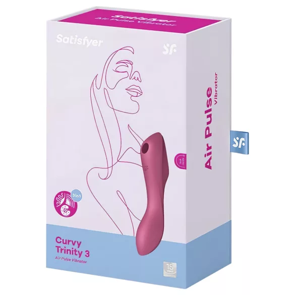 Satisfyer Curvy Trinity 3 - stimulateur clitoridien et vaginal 2en1 - rouge