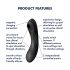 Satisfyer Curvy Trinity 4 - vibrateur 2en1 à vagues d'air (noir)