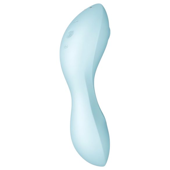 Satisfyer Curvy Trinity 5+ - vibromasseur 2 en 1 connecté - silicone bleu