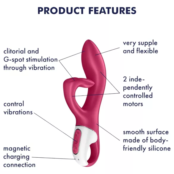 Satisfyer Embrace Me - vibromasseur rechargeable à bras clitoridien (rouge)