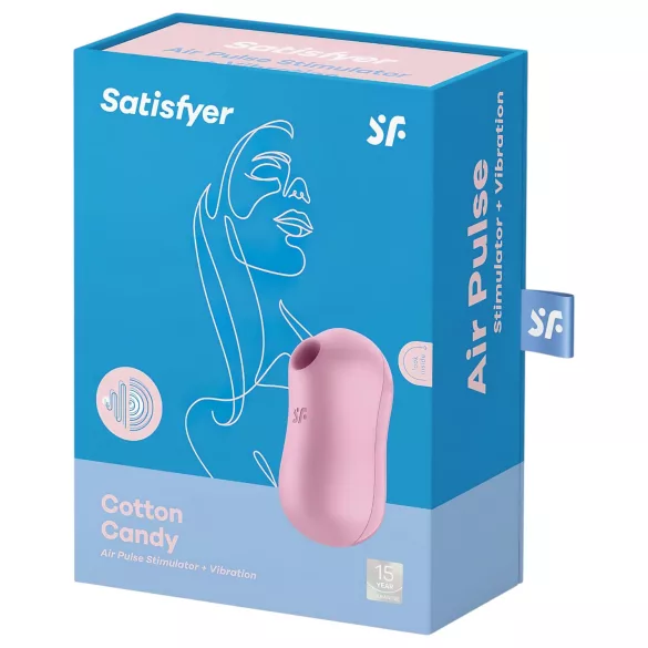 Satisfyer Cotton Candy - stimulateur clitoridien à ondes - rechargeable - violet