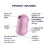 Satisfyer Cotton Candy - vibro-stimulateur à ondes d'air rechargeable (violet)