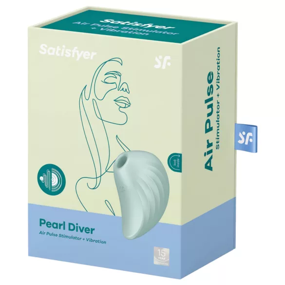 Satisfyer Pearl Diver - stimulateur clitoridien à ondes d'air - menthe